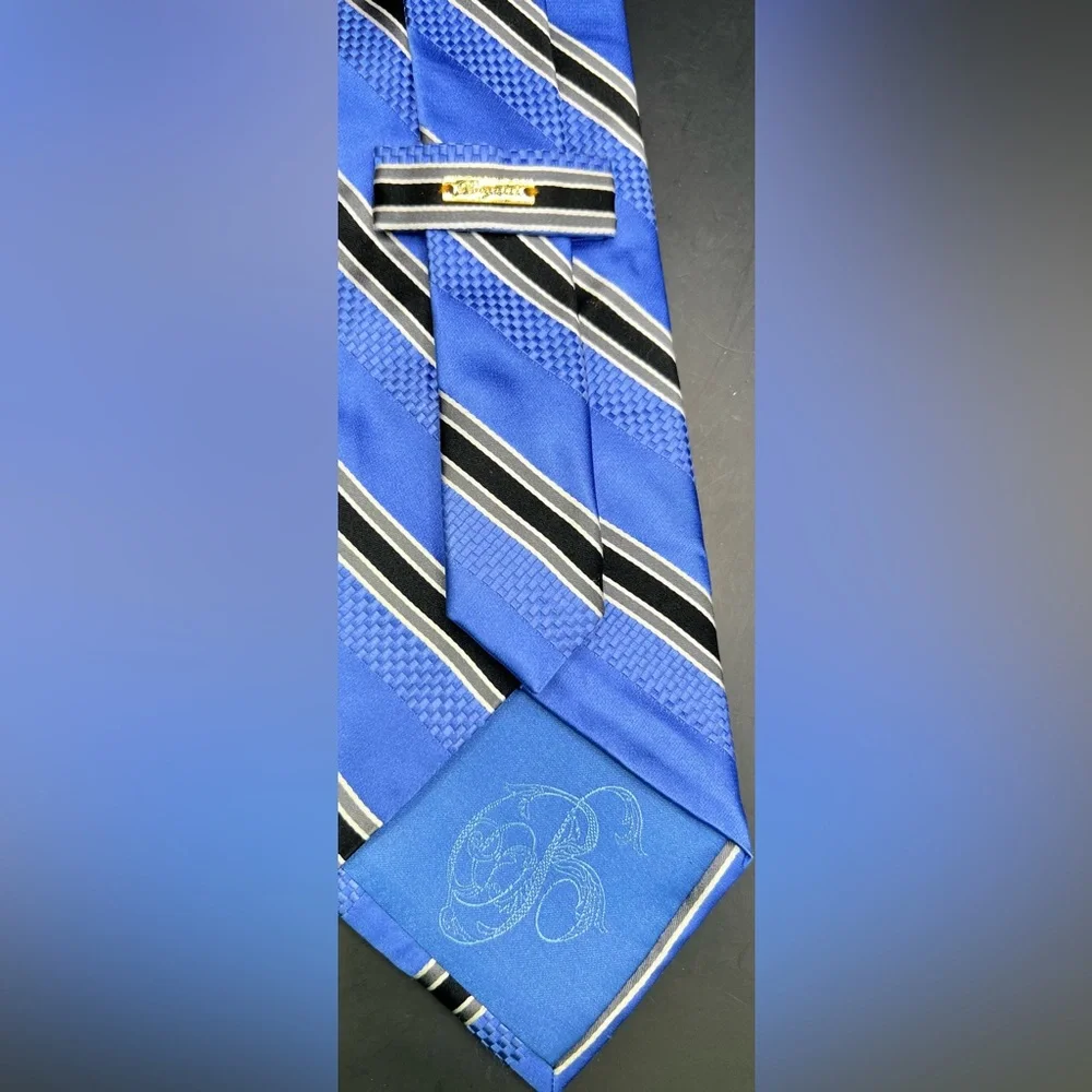 Bugatti- Mens Blue/Black/Grey/ White Tie‎